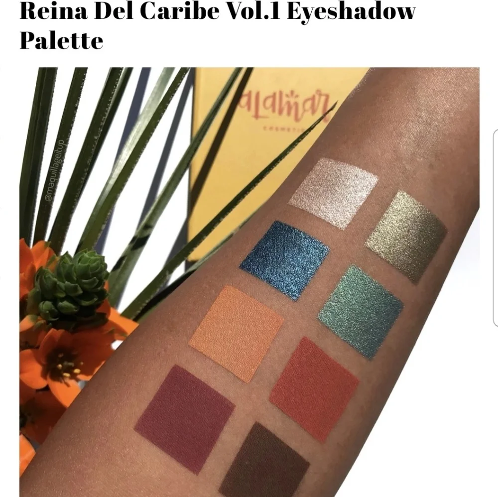 Alamar Cosmetics Reina Del Caribe Vol 1 Eyeshadow Palette Matte Metallic NWT